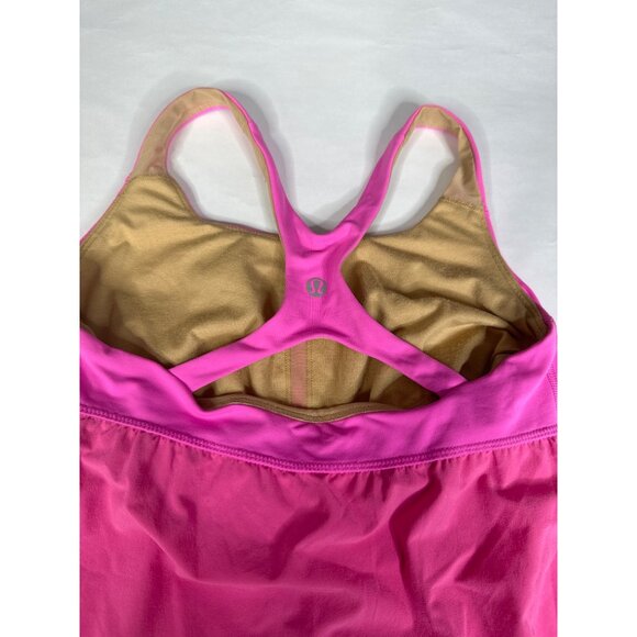 Lululemon Women’s Size 4/6 Pink Singlet Tank Built-In Bra Yoga Running Top - Picture 5 of 7